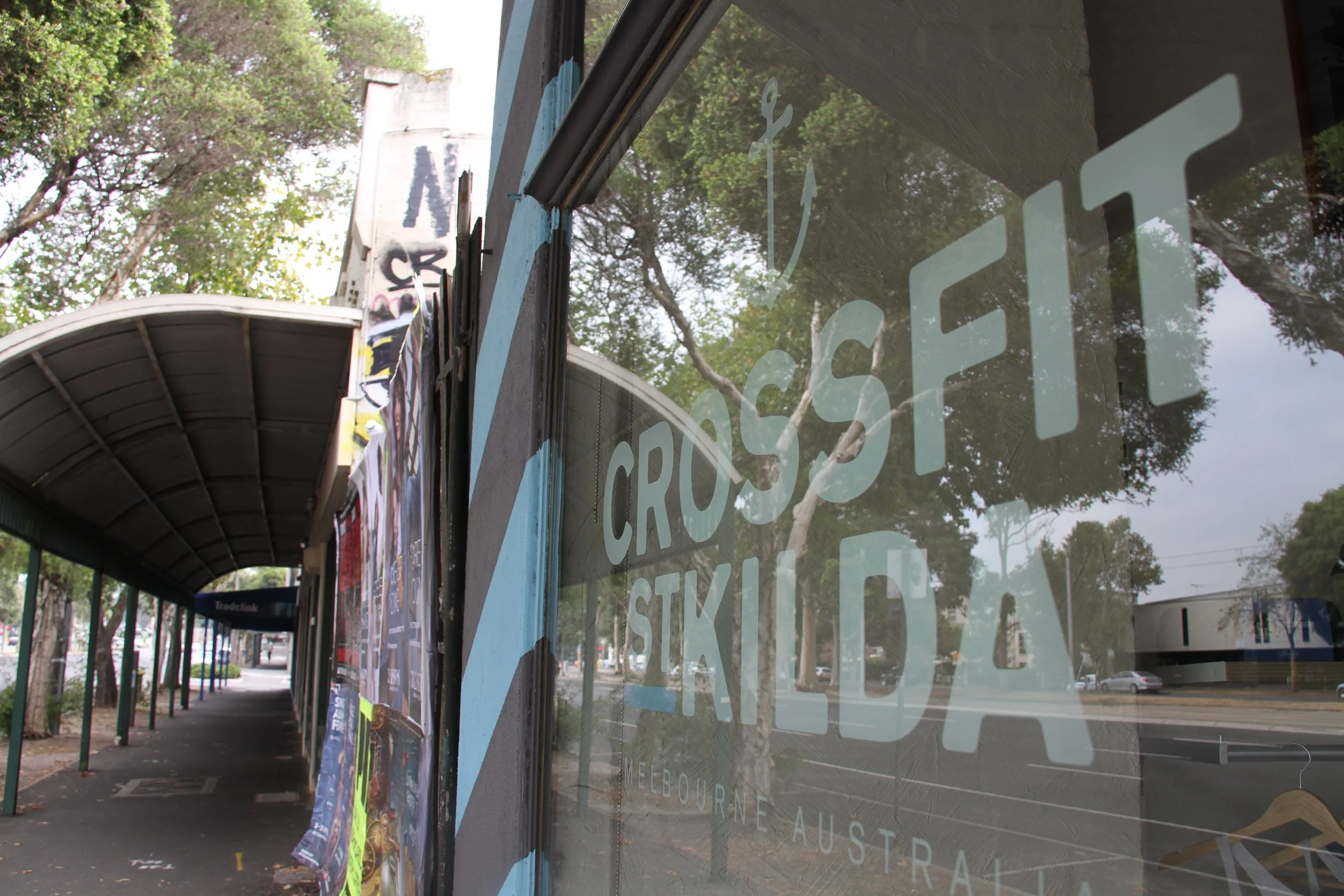 A version of the crossfit st kilda facade and adjacent building
