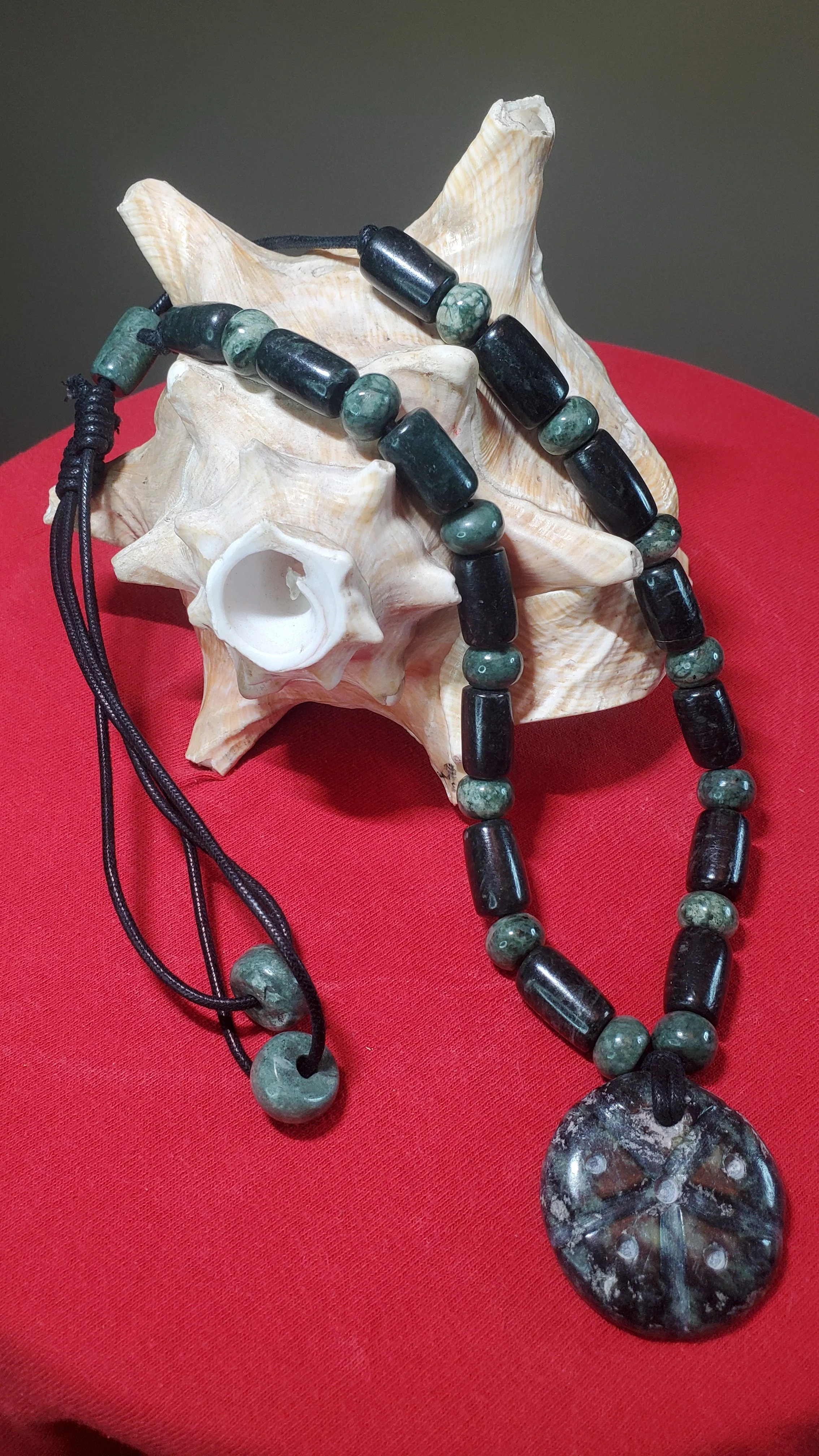 Chalchihuitl Cozcatzin — Manzano & Serpentina Jade Necklace with Hikuri Pendant — One of a Kind 4.jpg