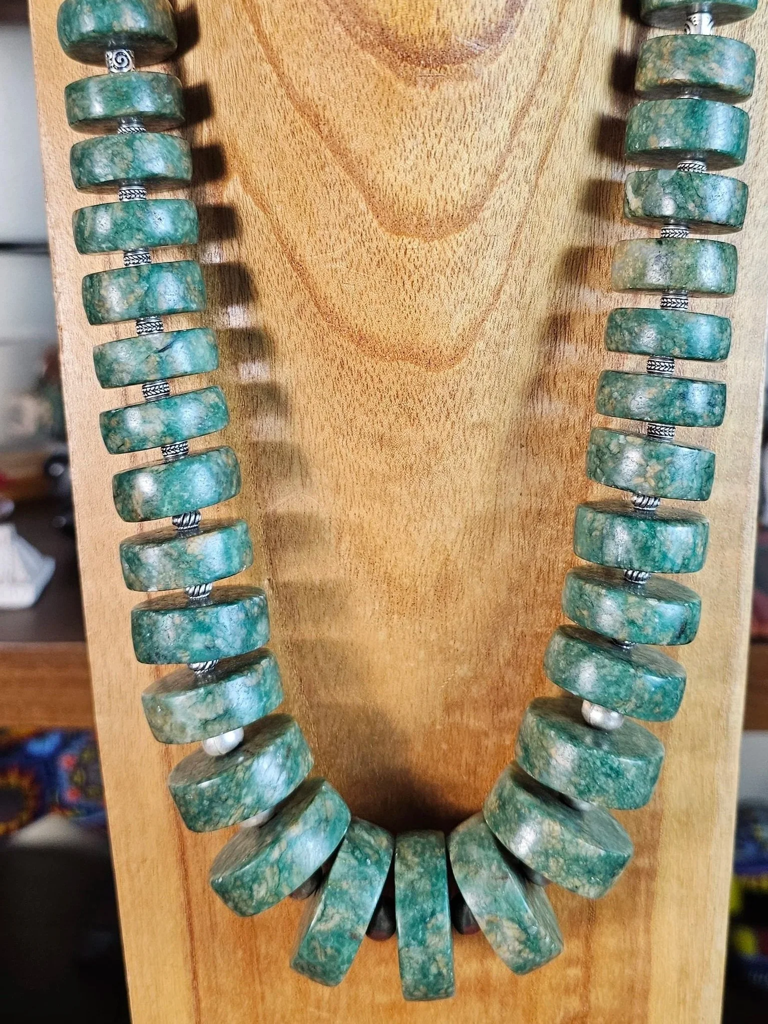 #10 Giant Guatemalita Jade Disc Necklace — One of a Kind