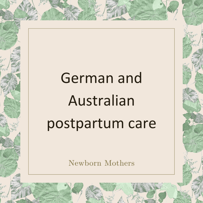 German and Australian postpartum care