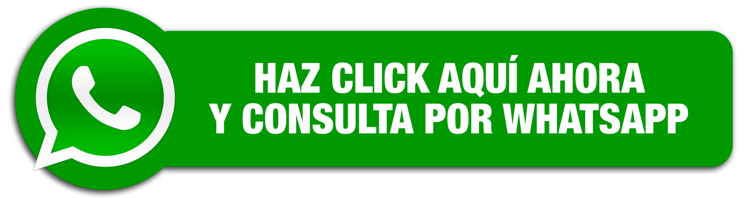 Botón verde con mensaje en español que dice 'Haz clic aquí ahora y consulta por WhatsApp' junto al ícono del logo de WhatsApp.