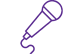 Microphone icon representing event audio support
