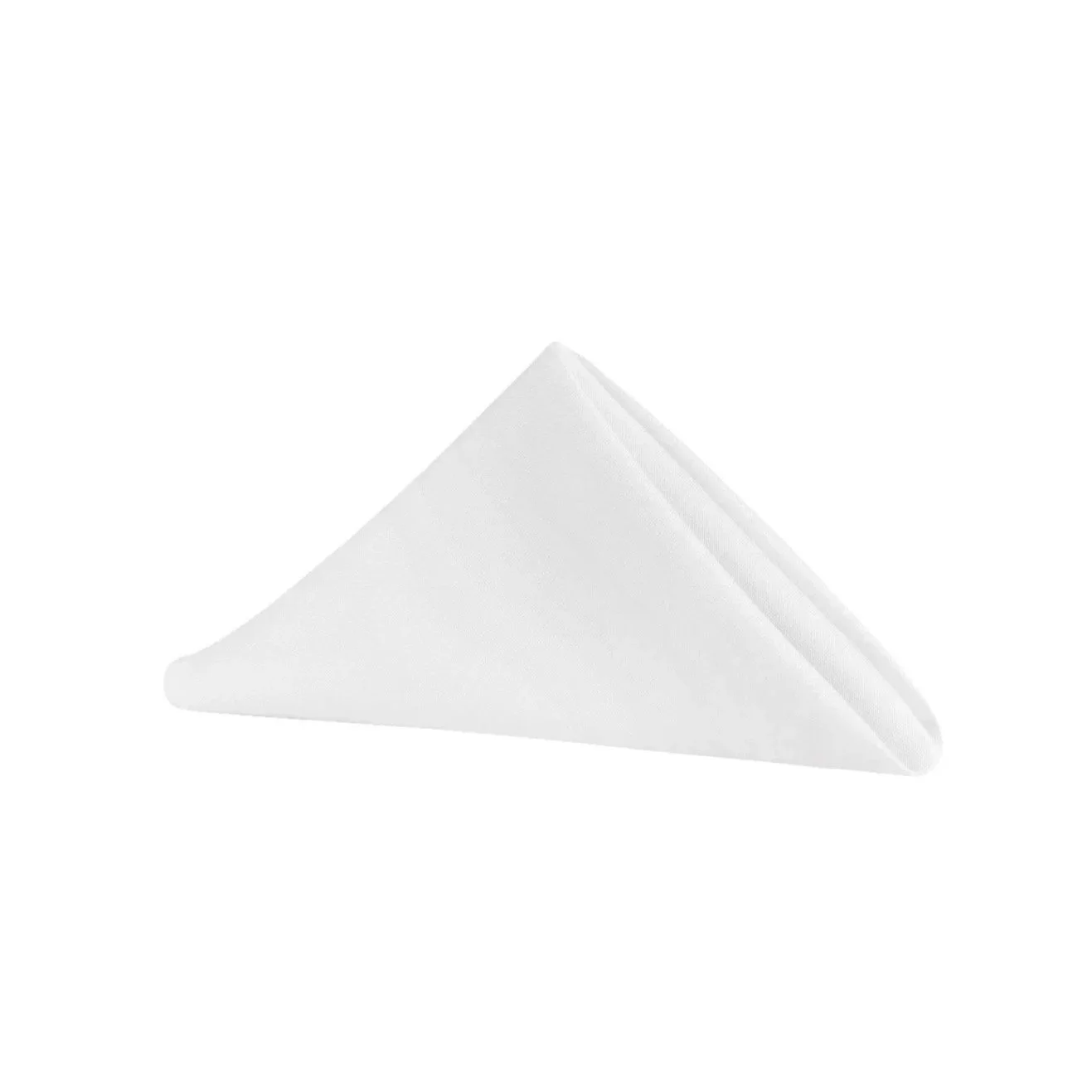 A white, triangular-shaped paper airplane isolated on a white background.