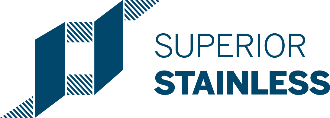 Superior Engineering Group - Logo for Superior Stainless featuring a stylized three-bar geometric design in blue and the text 'Superior Stainless'.