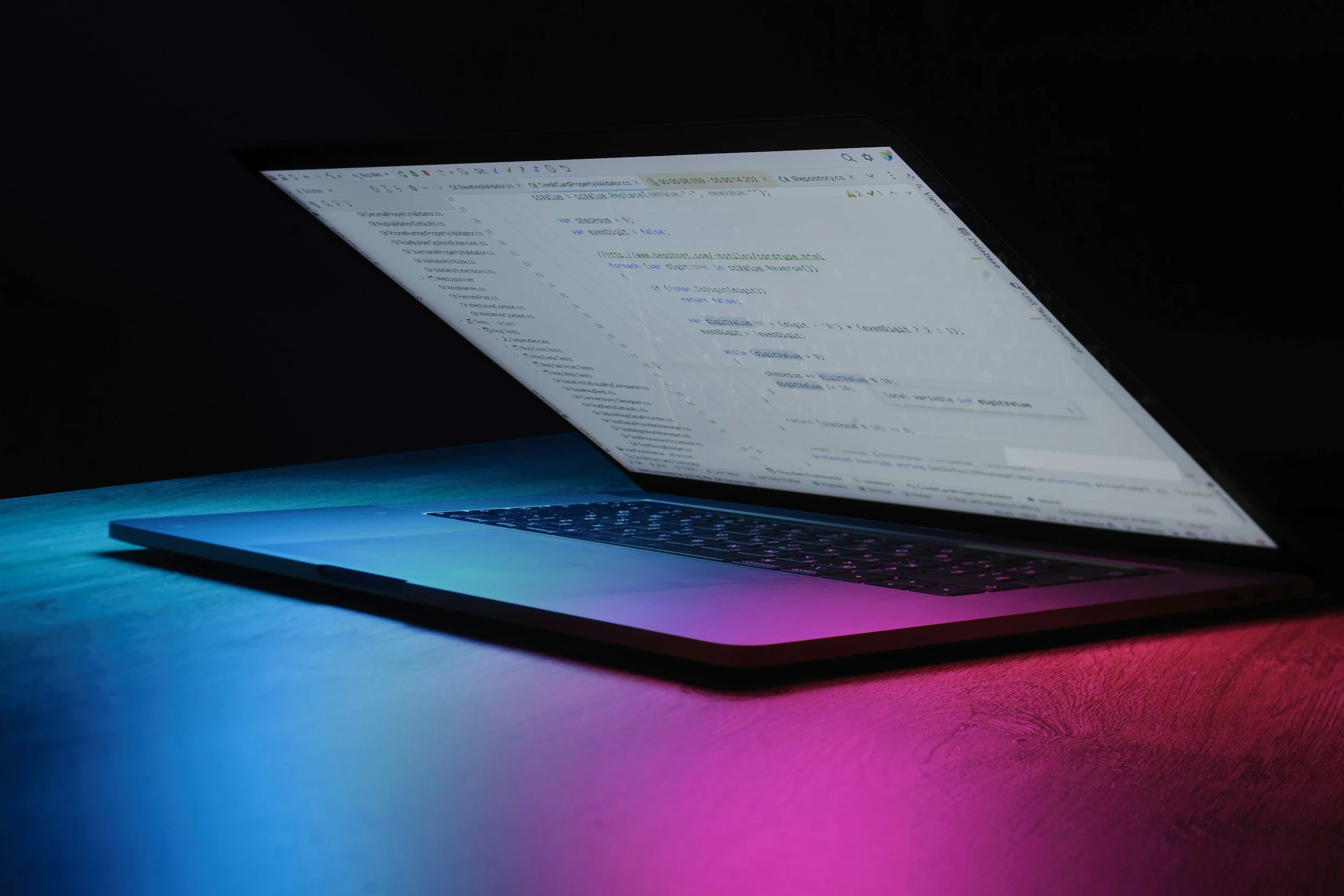 Laptop running AI automation