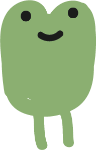Cartoon green self love character in LGBTQ+ affirming therapy in Tulsa