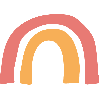 A stylized drawing of a rainbow for queer somatic therapist in Tulsa, Oklahoma
