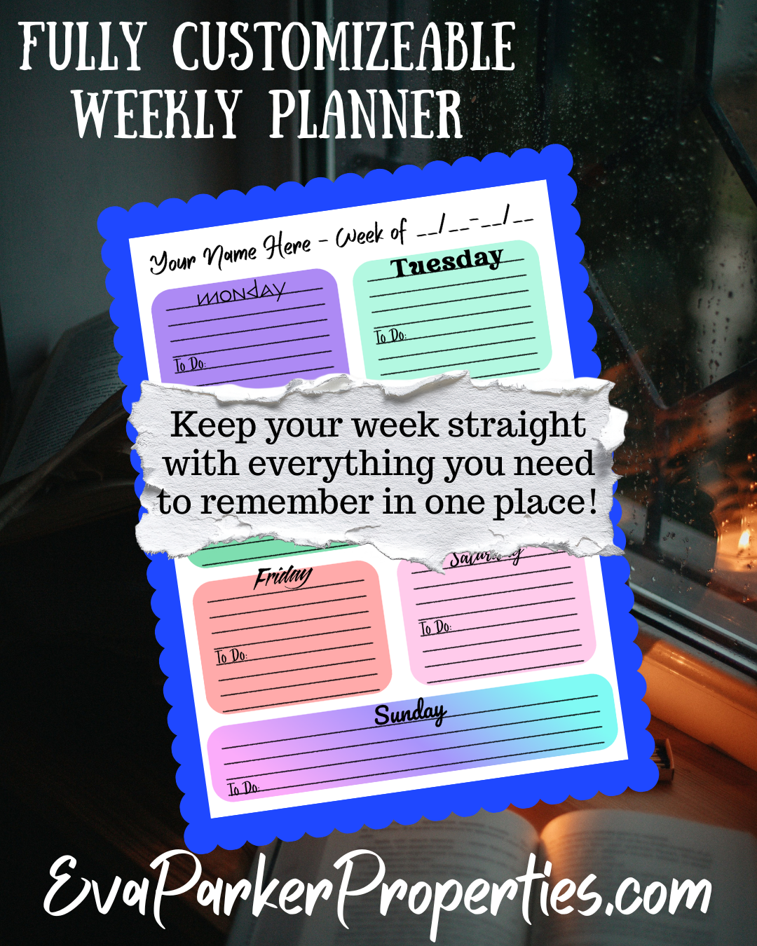 Personalized Weekly Planner