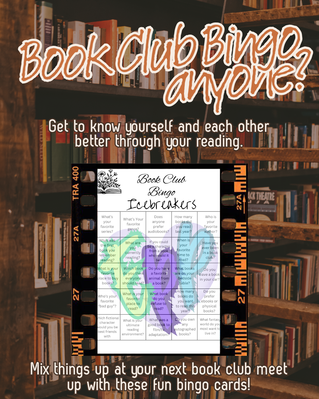 Book Club Bingo - Icebreakers
