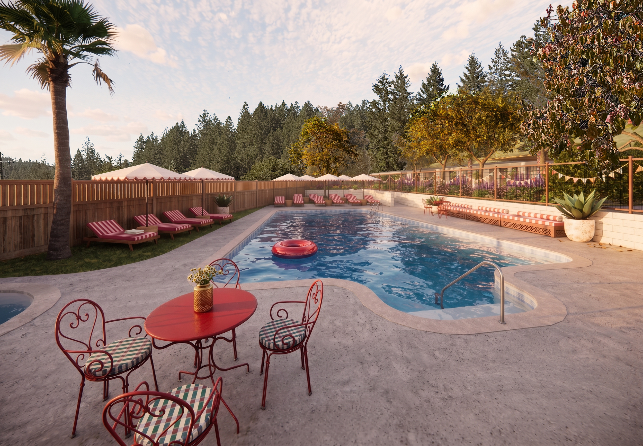 Grab a seat or a lounger and soak up the sun, poolside.