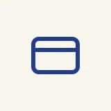 blue outlined icon of a program