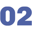 blue outlined icon of a clock