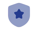 A solid dark blue circle