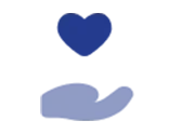 Three horizontal navy blue bars on a white background.