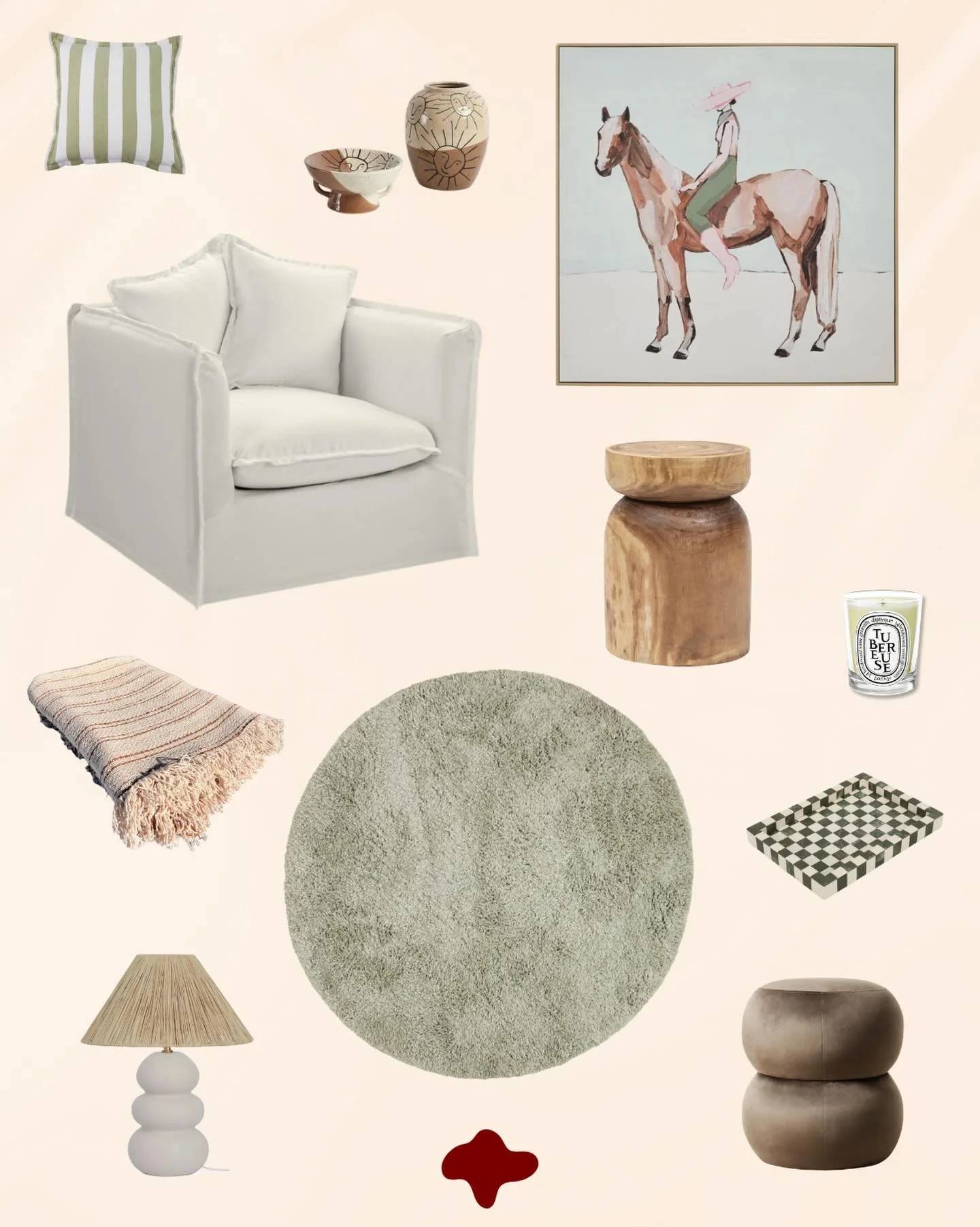 Monday mood board
Cool and cosy &mdash; a little reading nook refresh to start the week slowly 🍵