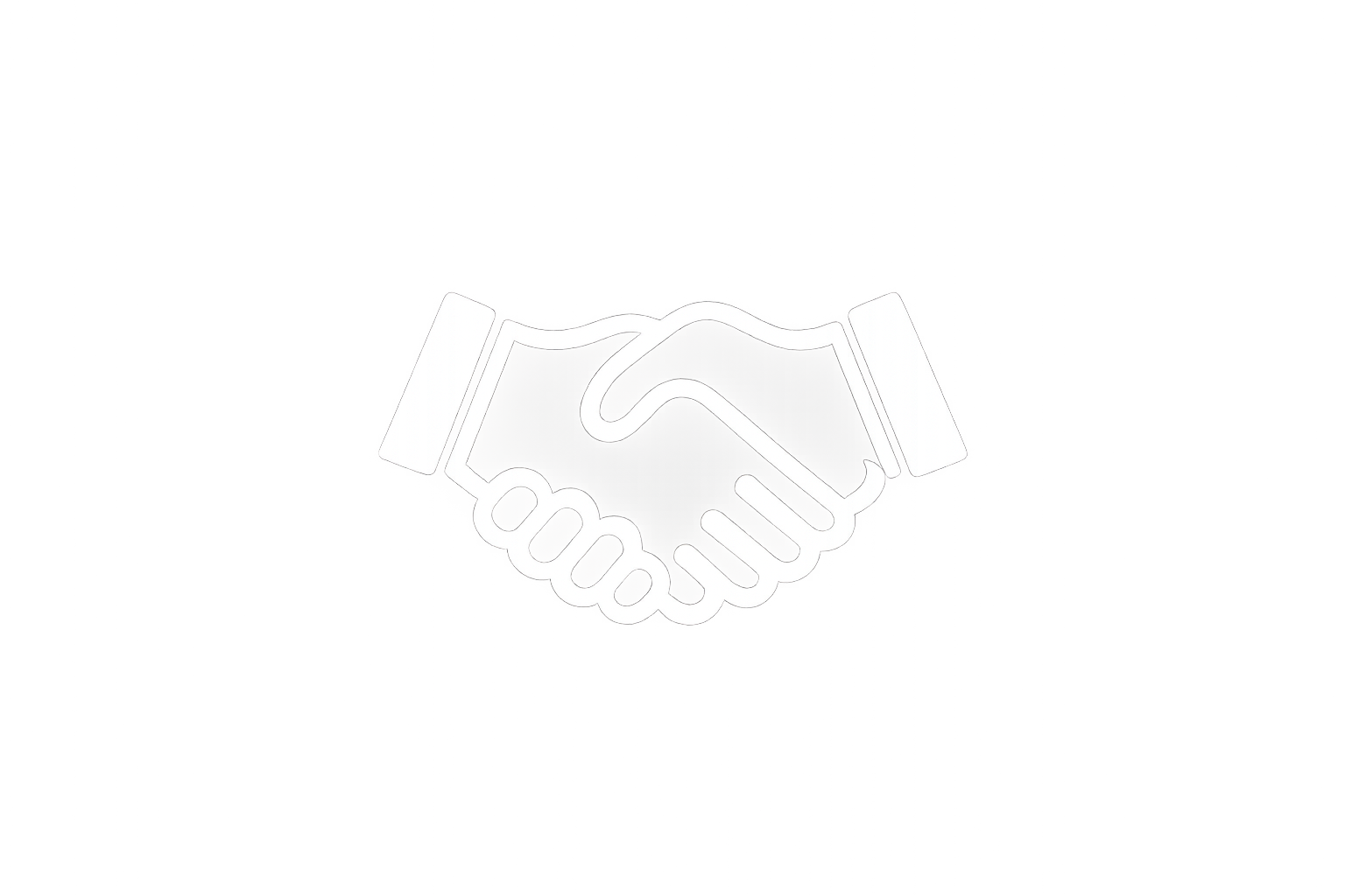 Icon of two hands shaking, symbolizing agreement or partnership, displayed on a transparent background.