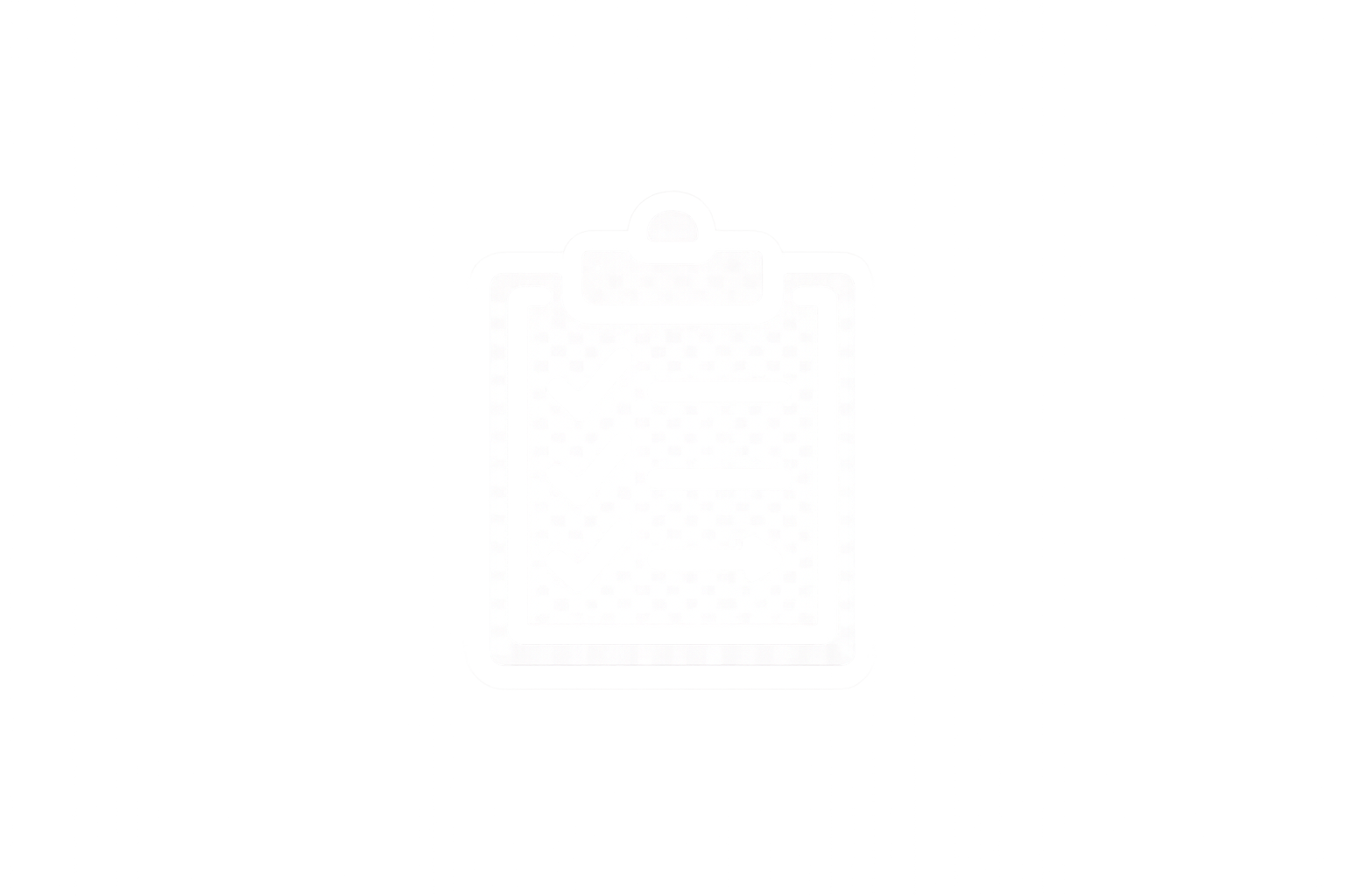 Icon of a clipboard with a checklist, containing three checked items and one arrow.