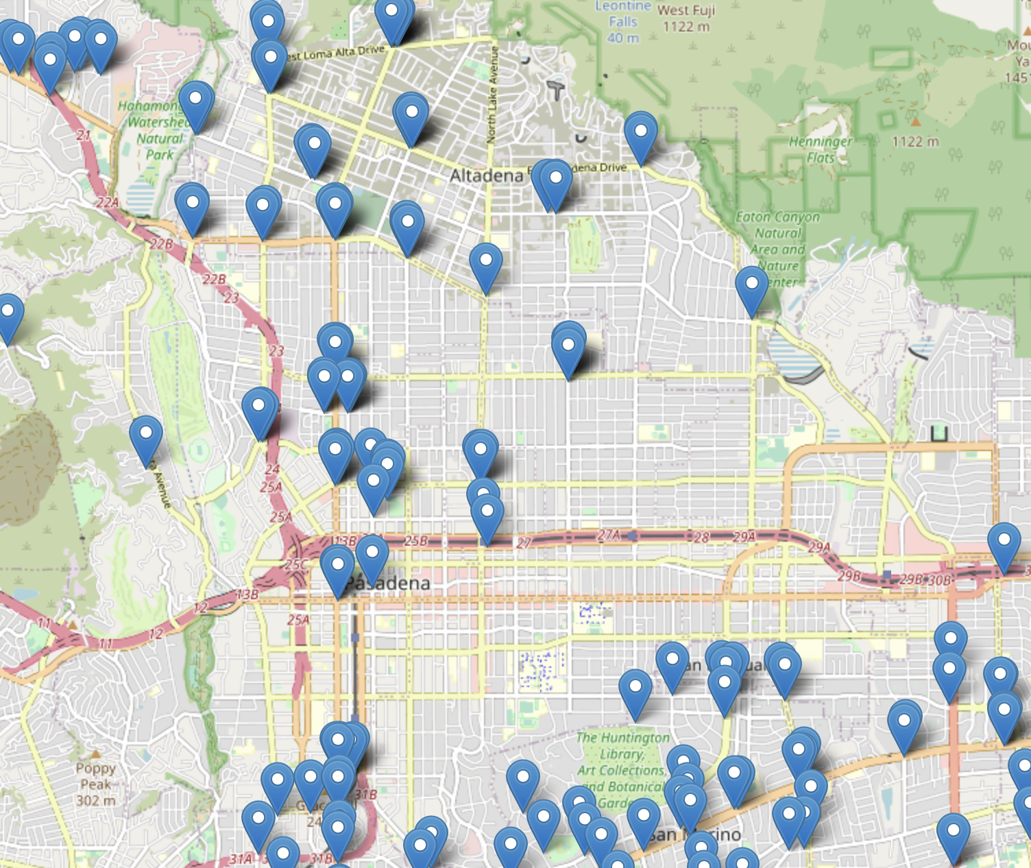 Flock ALPR Pasadena Map (ALPRwatch.org)