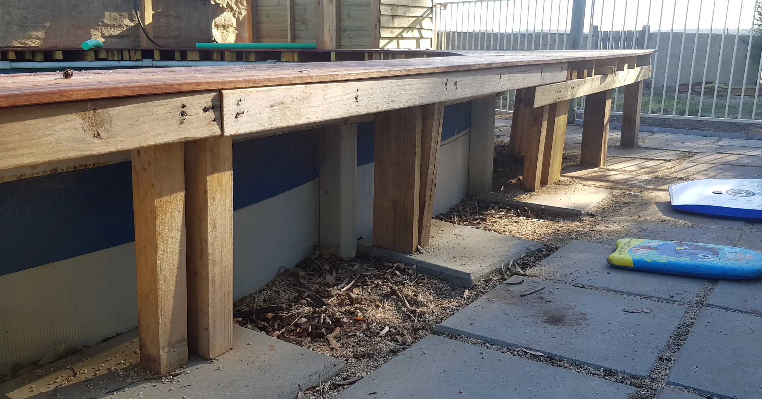 Things inspectors notice 👀

Deck substructures should always be assessed for adequate support, durability and overall construction quality.

In this case, the deck supports appear to be bearing directly onto loose pavers rather than properly founded