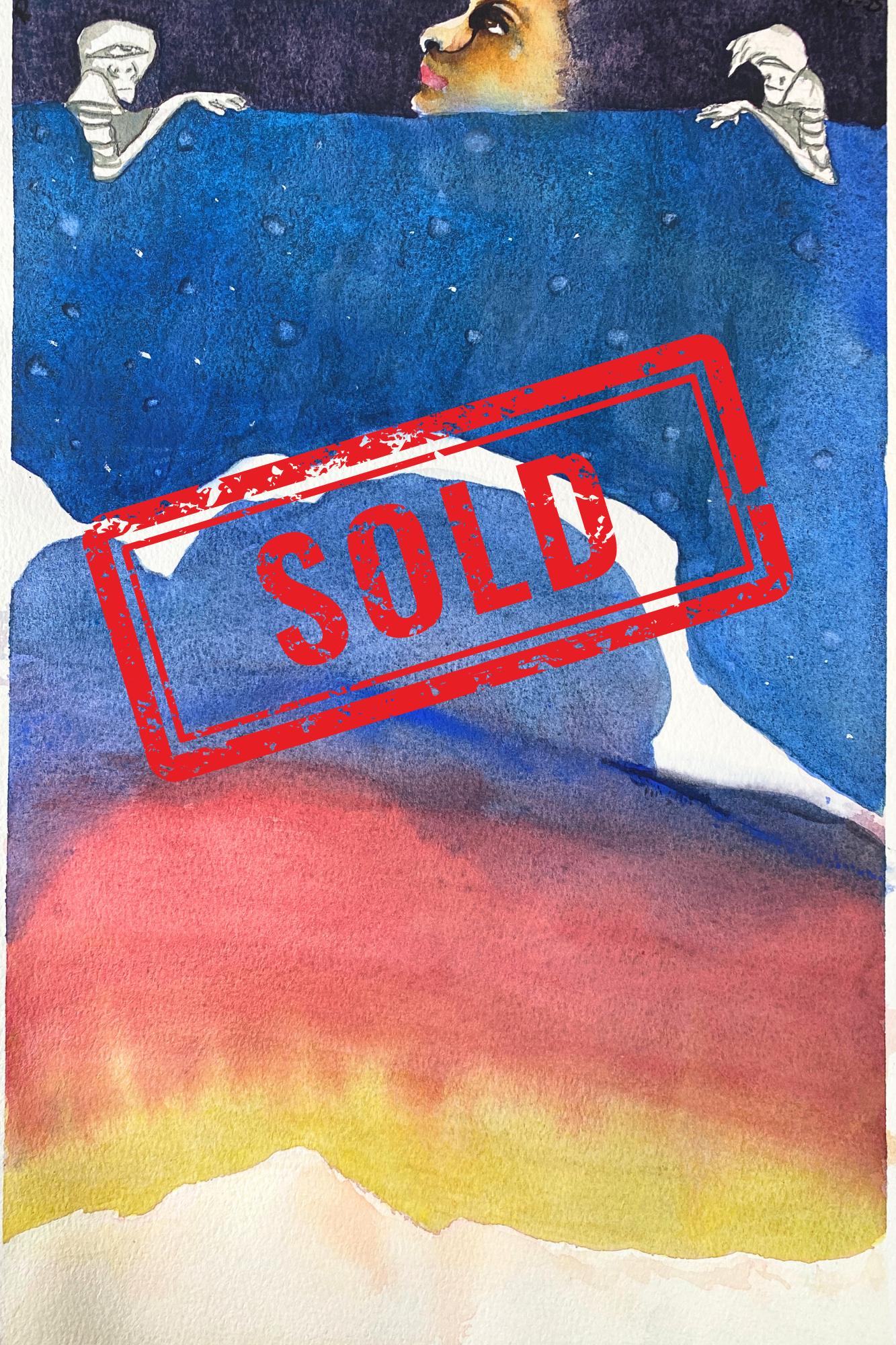 Layers of Celestial — Watercolor on paper, 10×15
