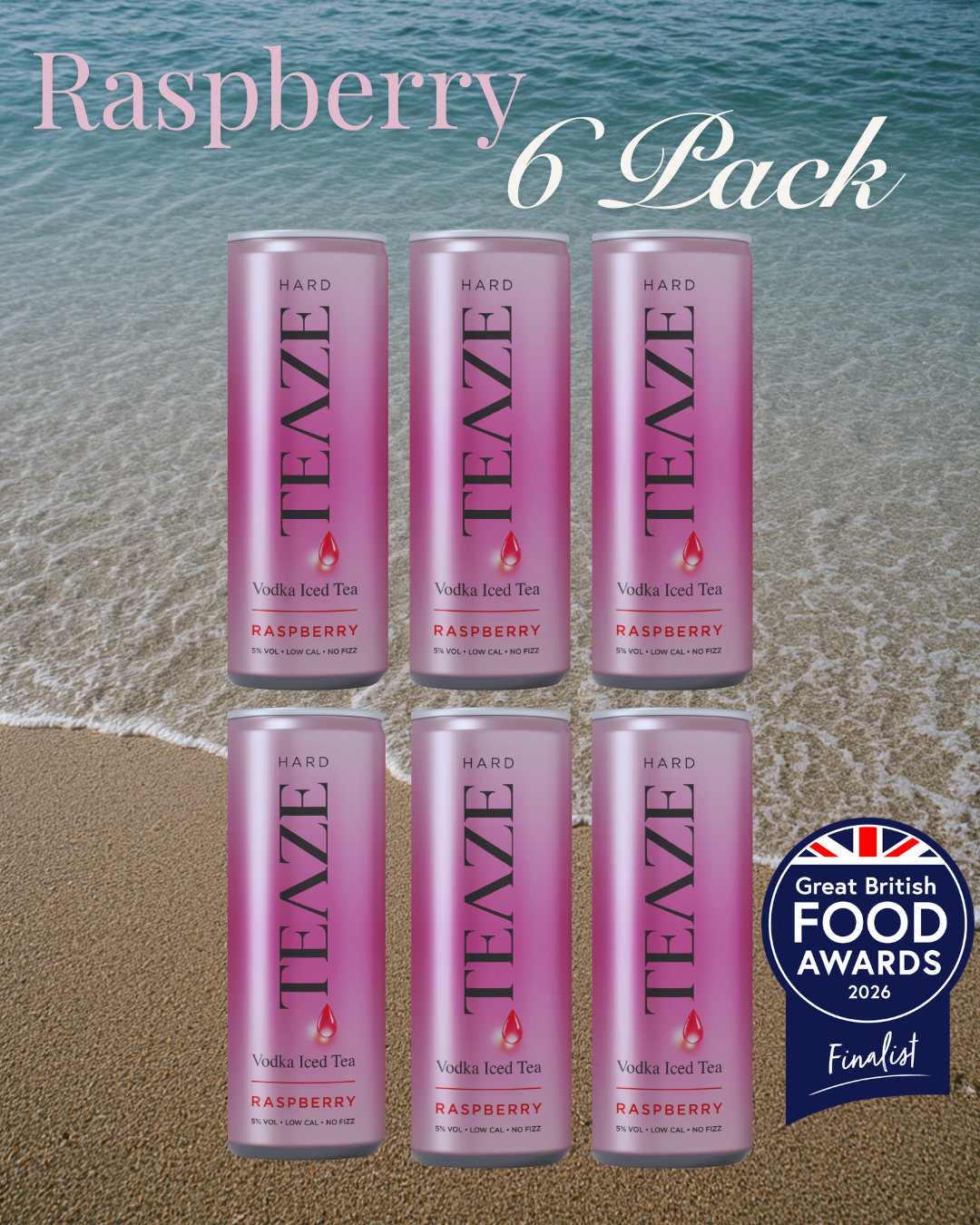 6 Pack - Hard Teaze - RASPBERRY