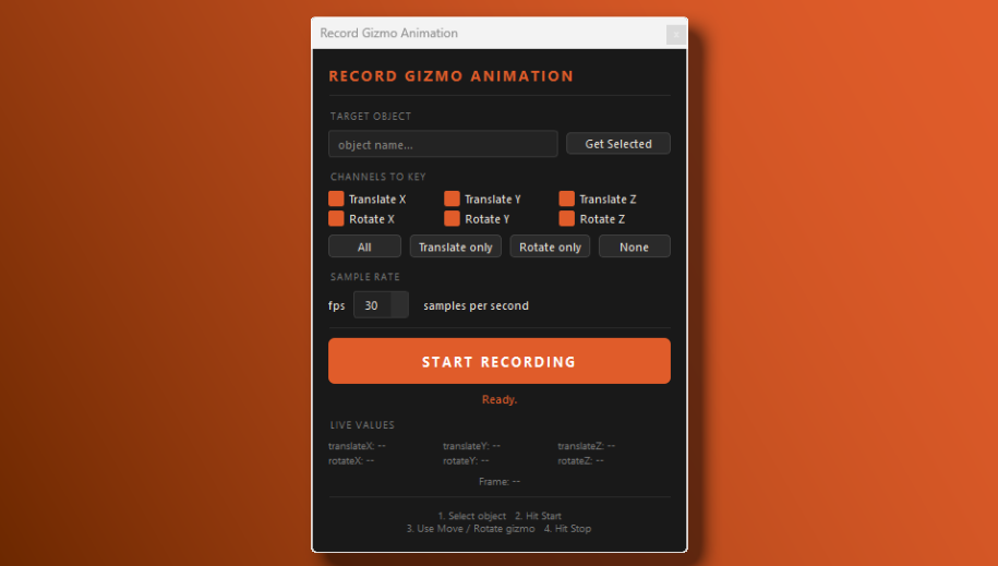Record Mouse / Gizmo Animation Tool - for Maya