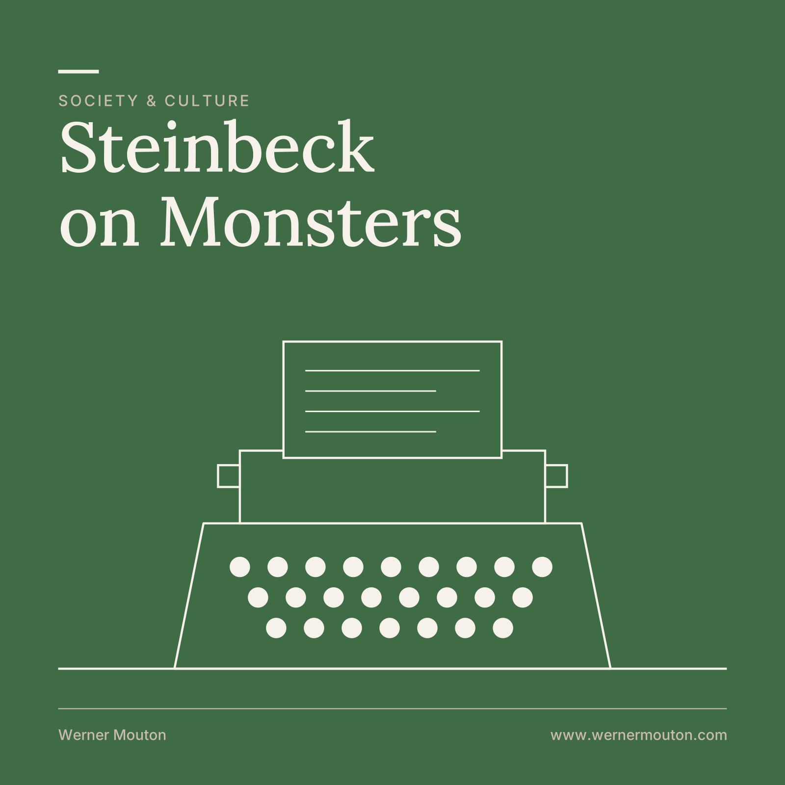 Steinbeck on Monsters