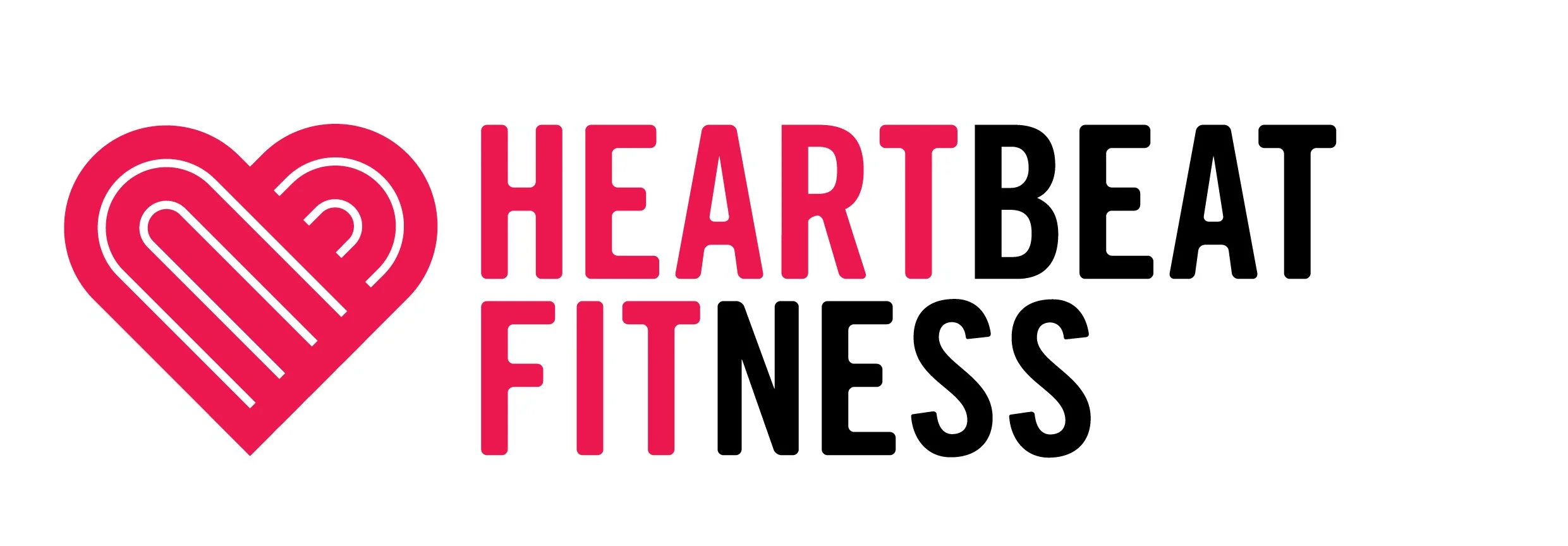 Logo of Heartbeat of Fineness with a red heart icon and black and pink text