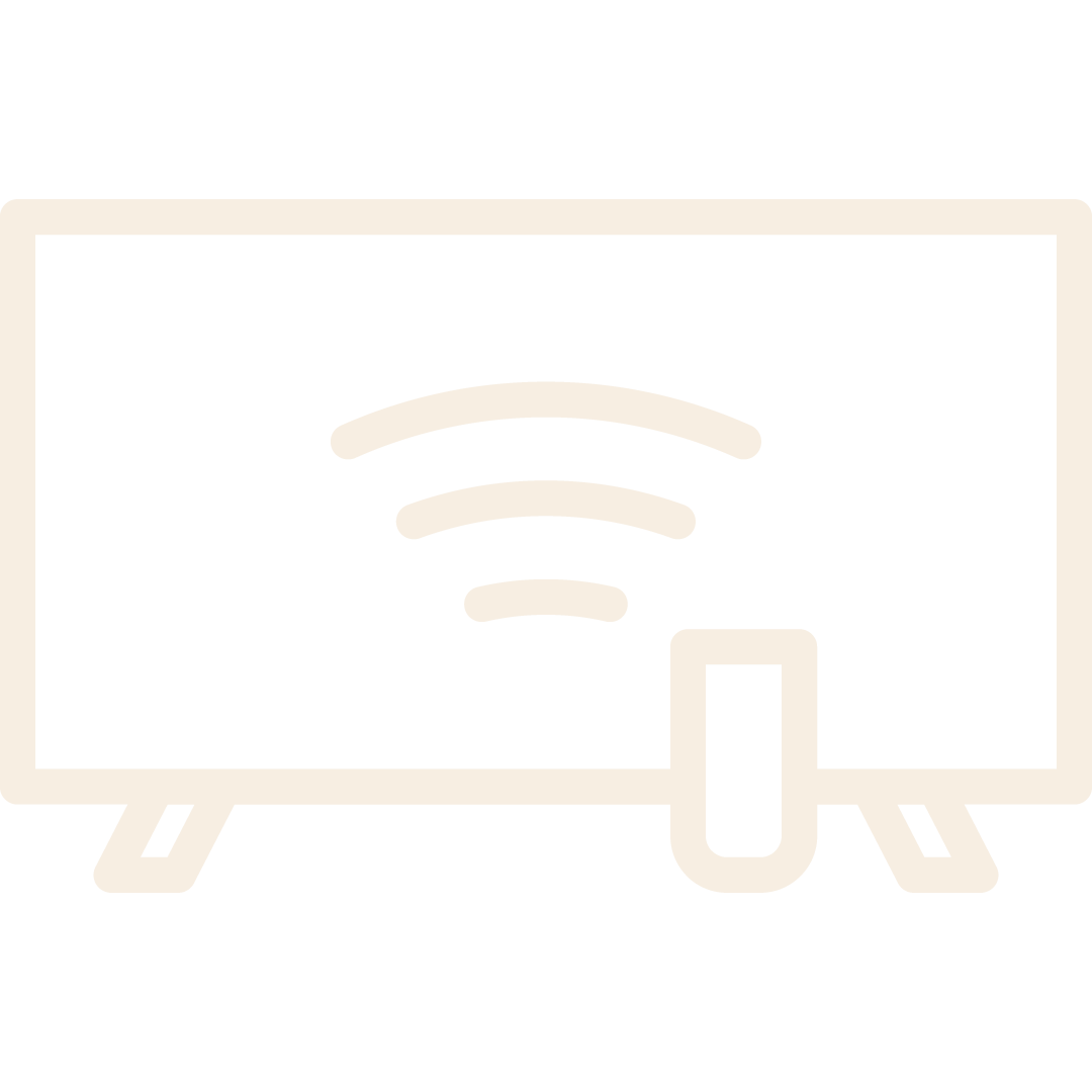 Icone représentant une télévision avec une icône Wi-Fi