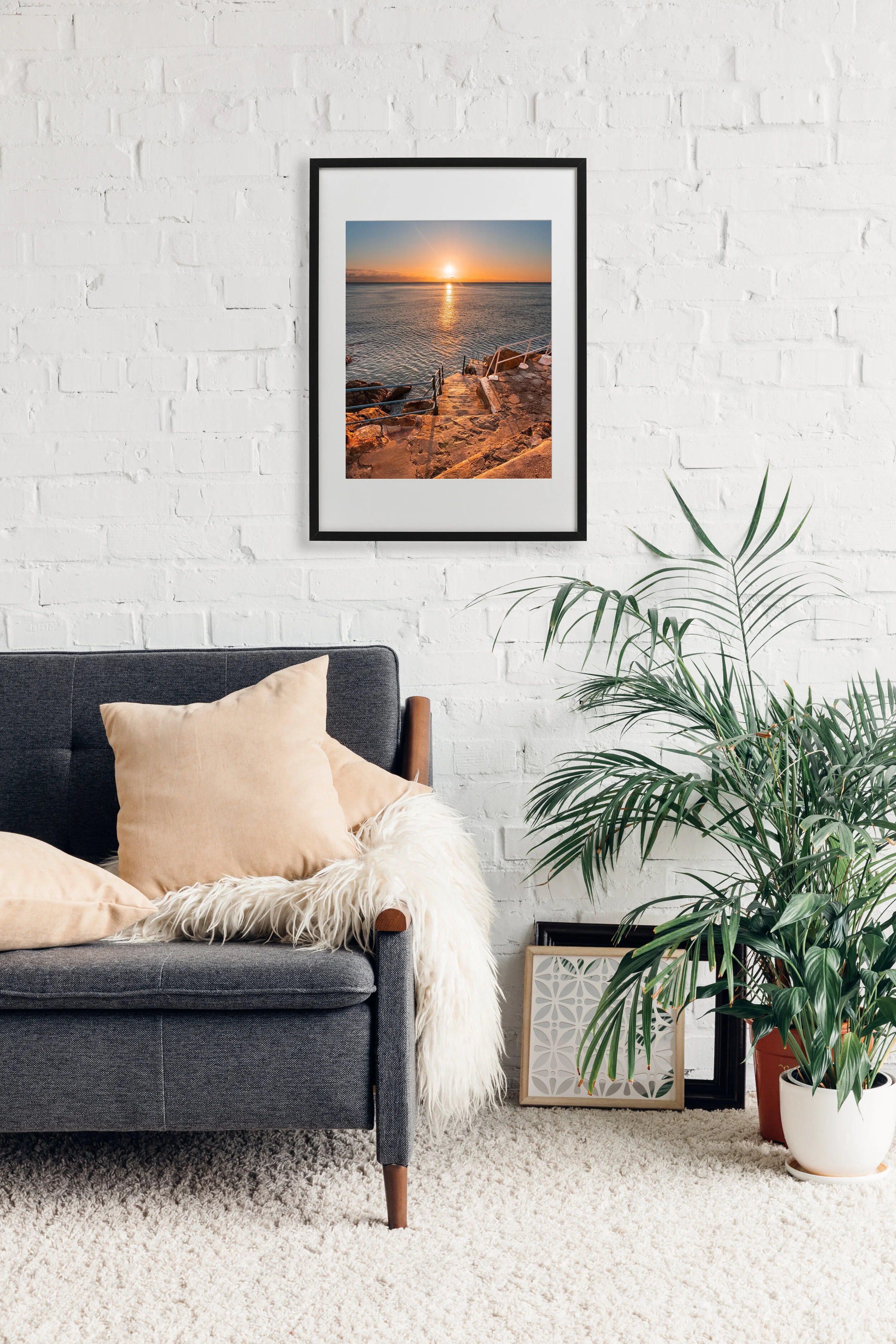 Vico Baths ocean swimming spot, Killiney, County Dublin — framed fine art print