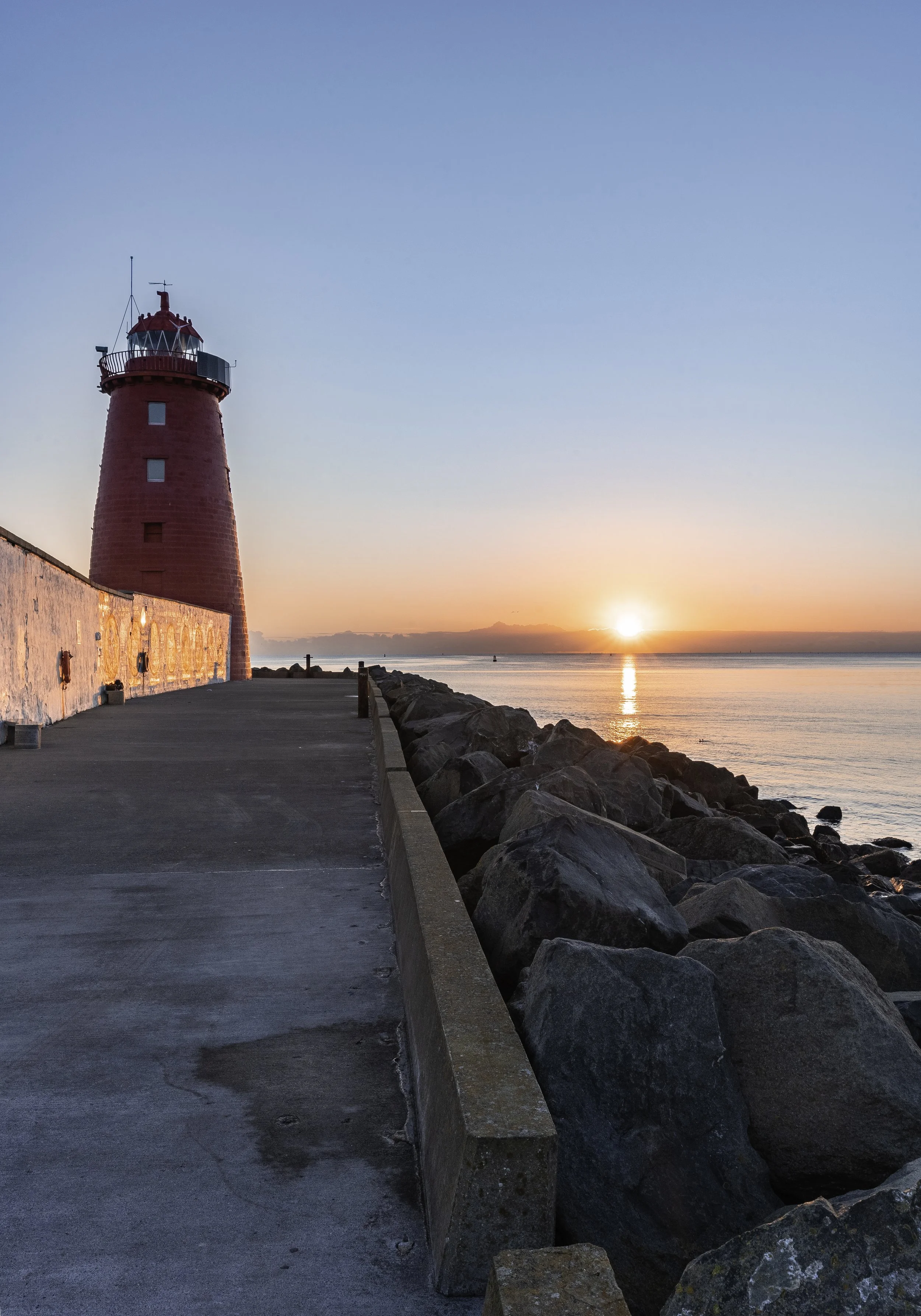 Poolbeg Lighthouse, Sandymount Dublin Framed Art Print