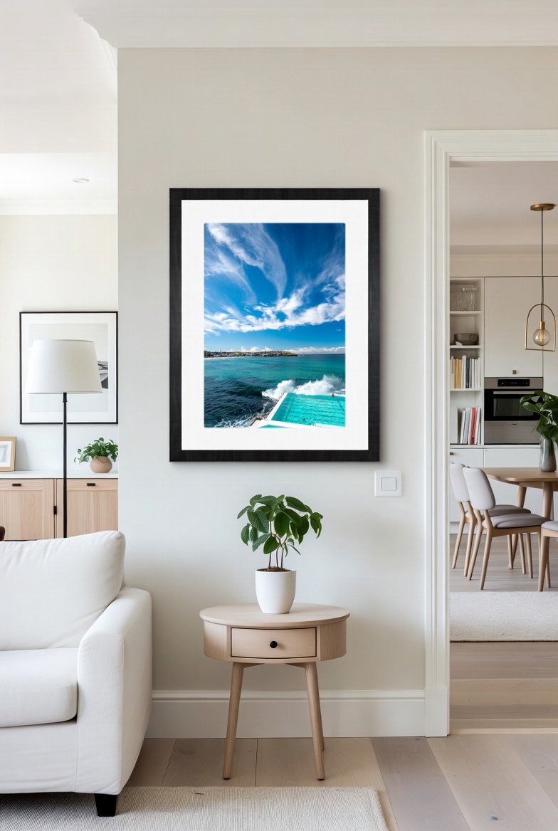 Bondi Icebergs ocean pool at the southern end of Bondi Beach, Sydney — framed fine art print