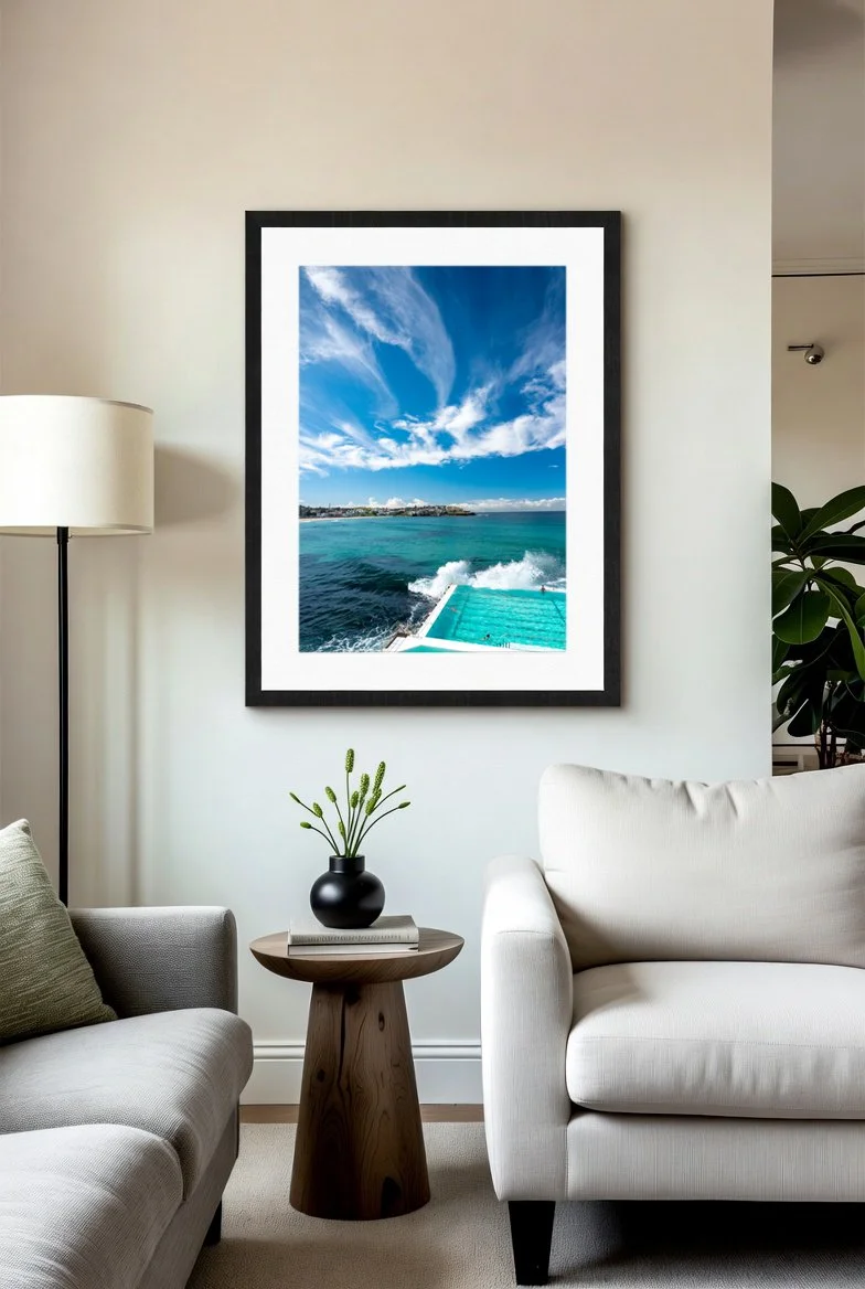 Bondi Icebergs ocean pool at the southern end of Bondi Beach, Sydney — framed fine art print