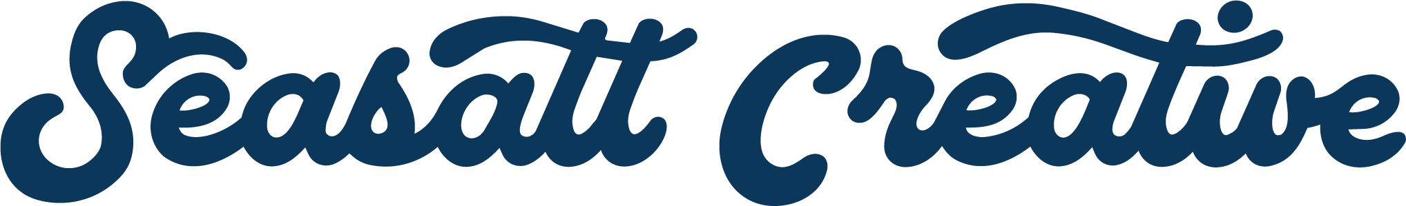 The logo of SeaSalt Creative written in dark blue cursive text.
