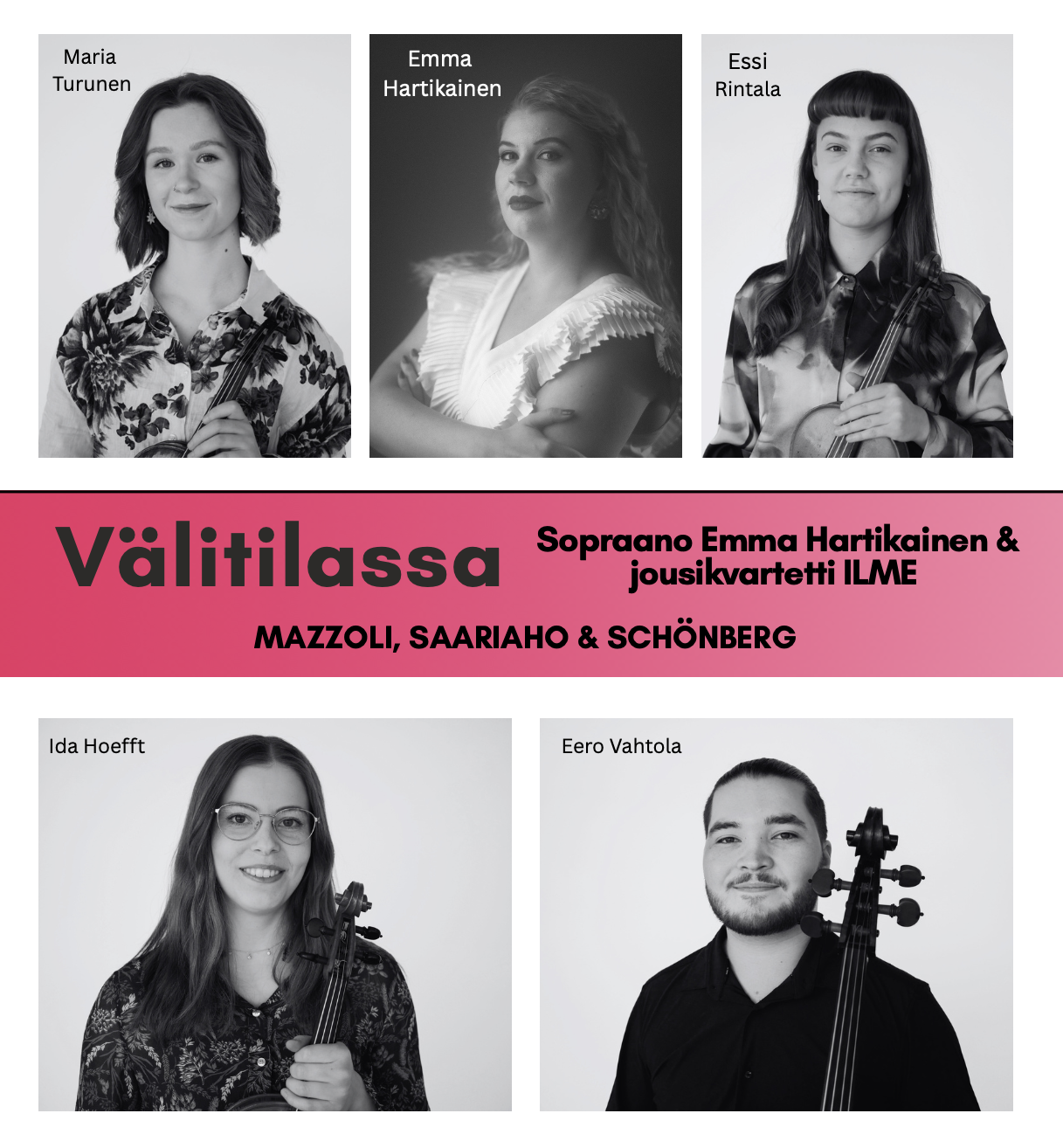 Concert tour with String Quartet ILME, Finland