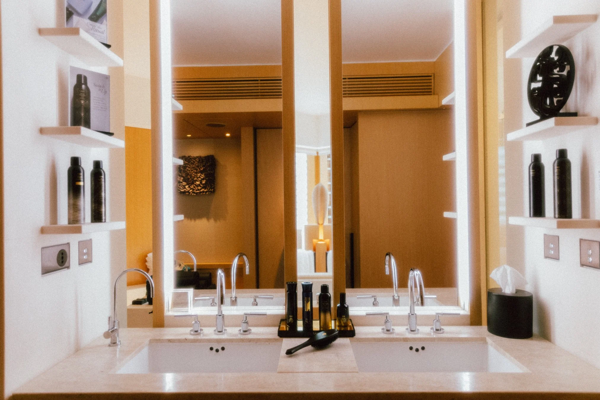 Mat pilates. Hot pilates. Hot sculpt. Infrared heated class. Boutique studio. Boutique hotel. Low impact workout. Premium amenities. Five star hotel bathroom.