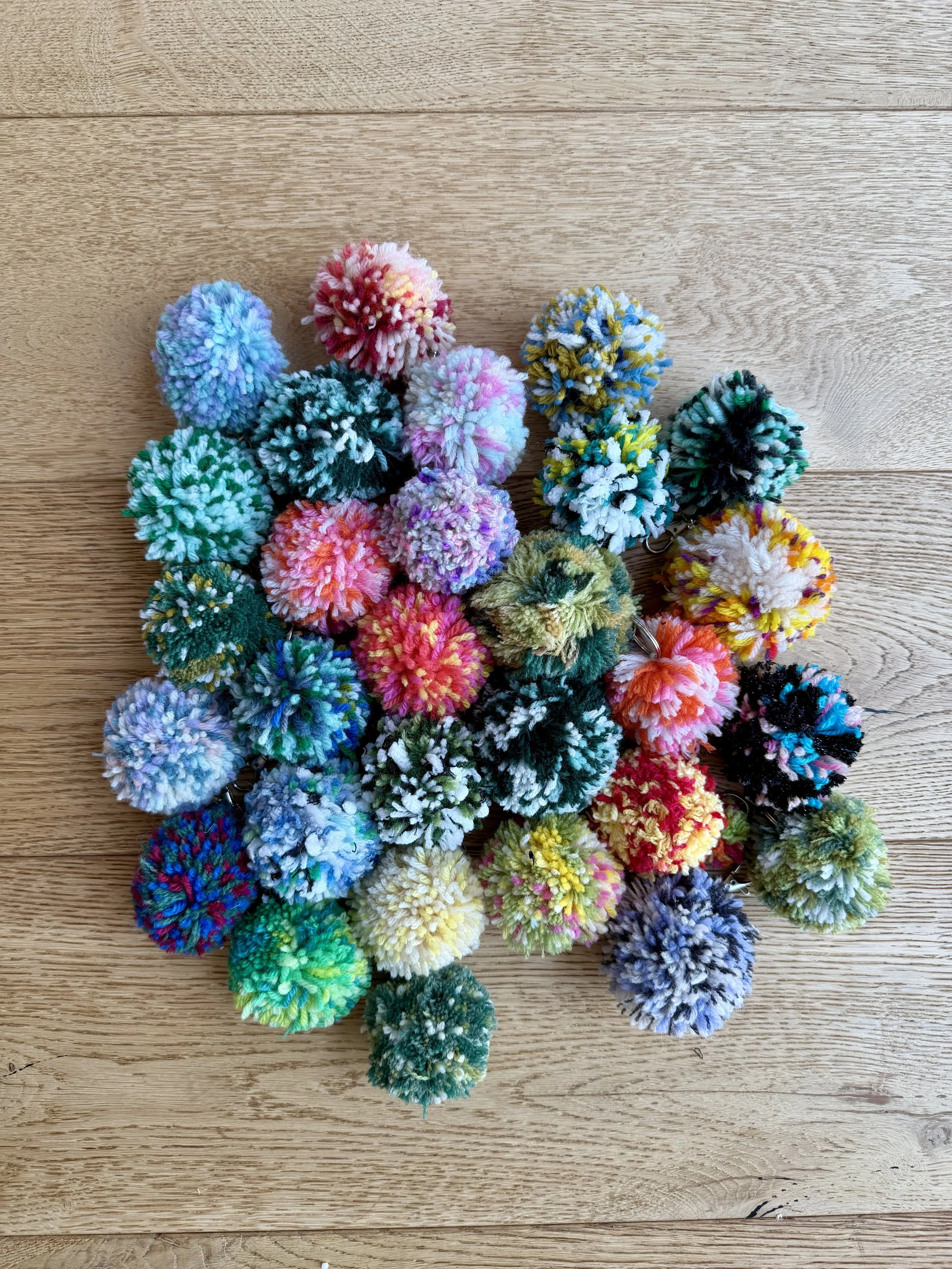 Pom Pom Key Ring & Small Bag Charm