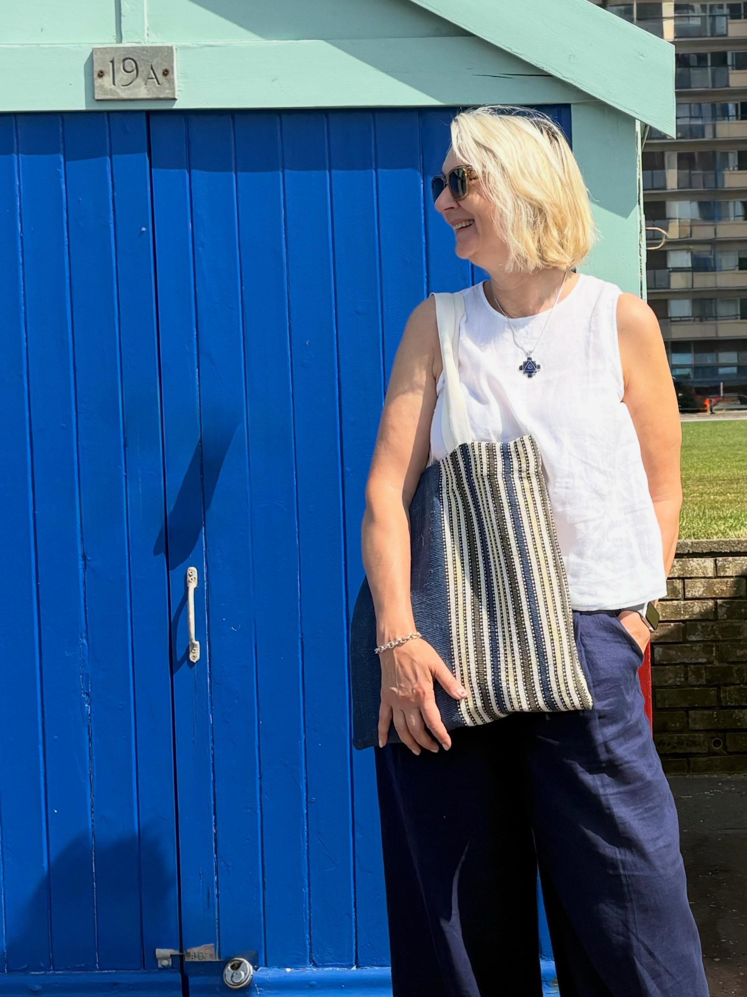 One of the things I hope Brighton Stitch can do, however small, is help bring people together.

This blue Runner Tote has been donated as a raffle prize for the upcoming Battle of the Brains Quiz Night in support of Together Co, a Brighton charity wo