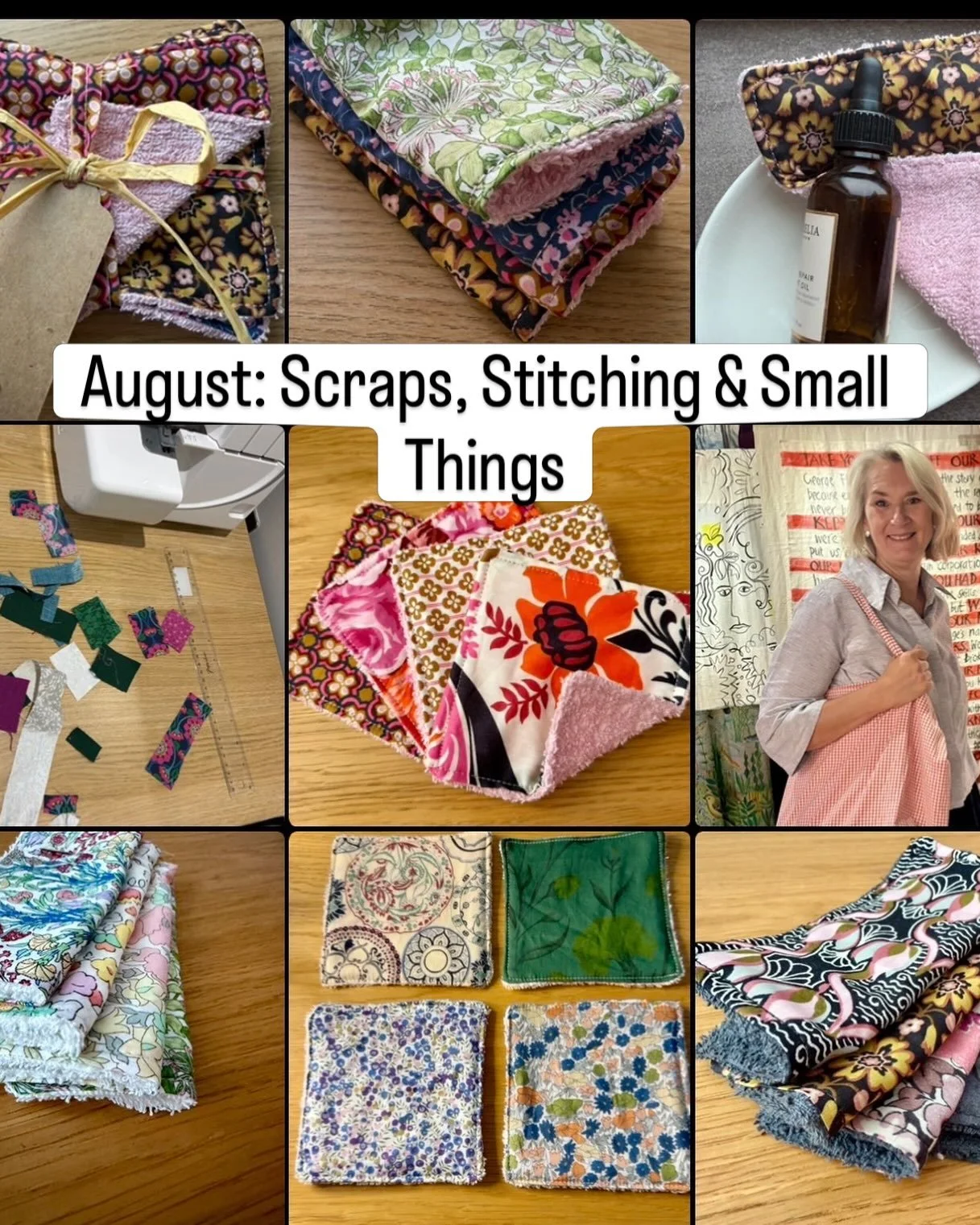 A whole month at home in the UK, and apparently I spent quite a lot of it surrounded by fabric.

There was a trip to the Fashion &amp; Textile Museum in London, plenty of sewing, and two handmade pouches with matching gift tags for my friends Mandy a