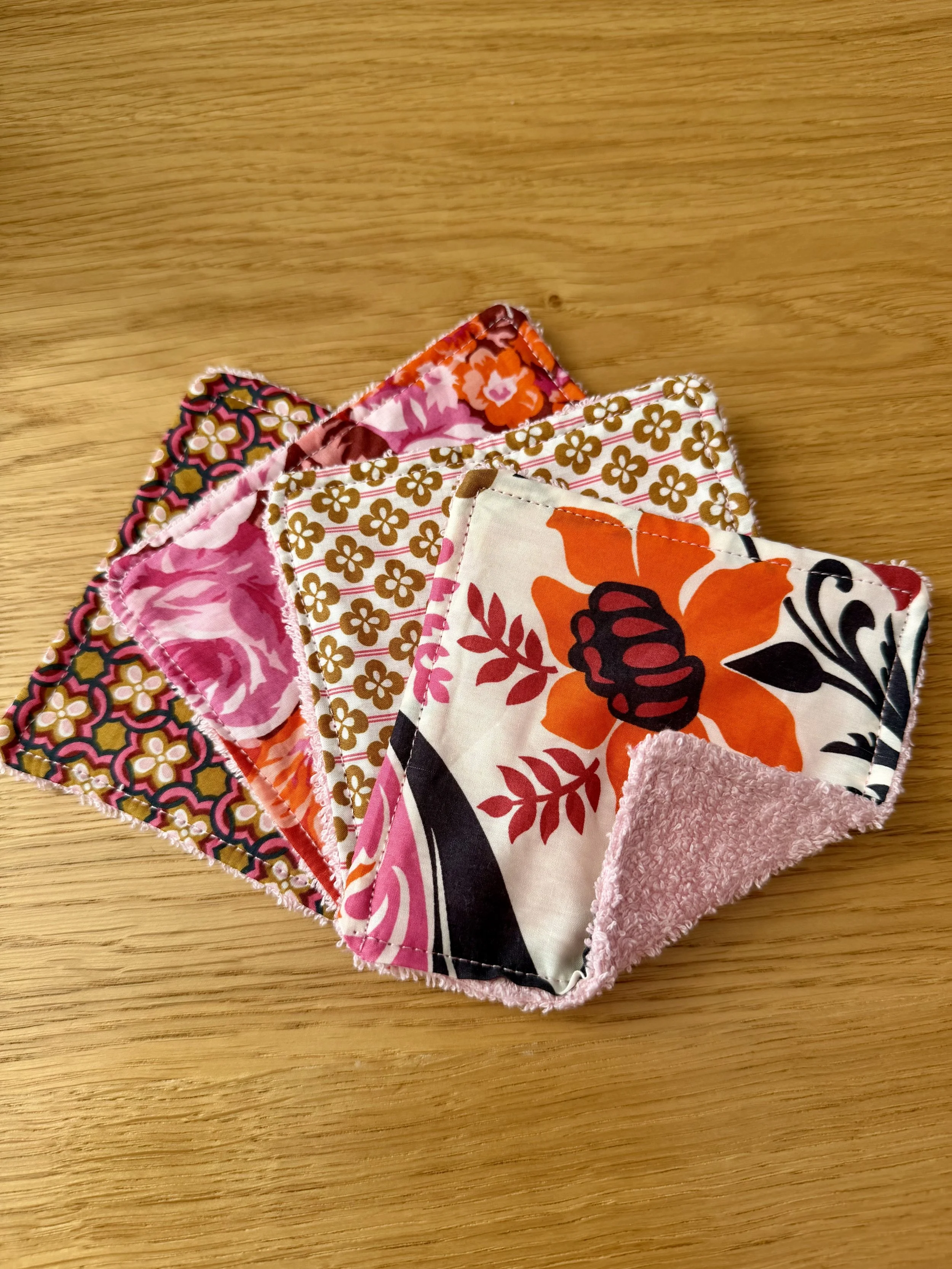 Raspberry Ripple Liberty Cleansing Cloths - Set of Four
