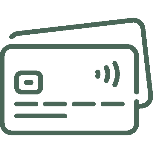 Payment card icon representing billing and premium payments for commercial insurance for small business.