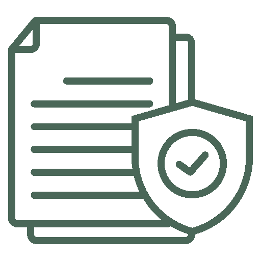 Document with checkmark icon symbolizing policy approval in a commercial insurance brokerage process.