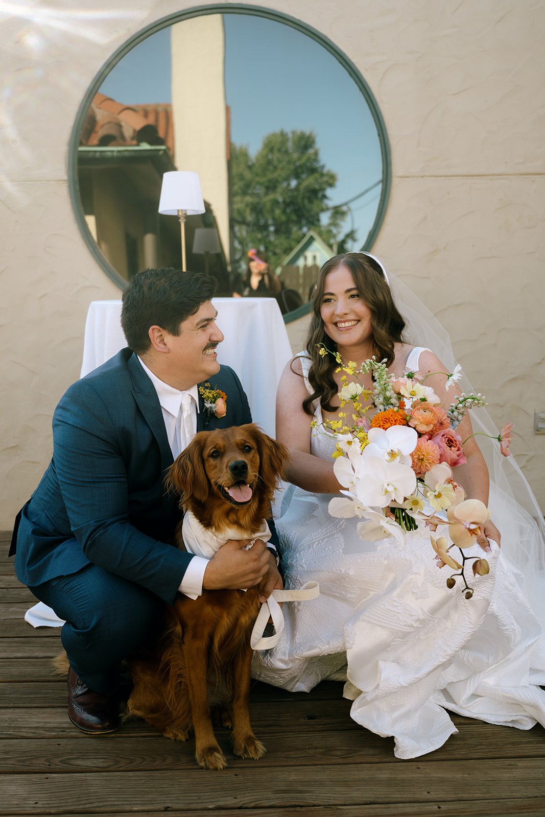colorful fall wedding at la villa midtown kansas city the cottage rose full service wedding florist crossroads orchid bridal bouquet modern florals