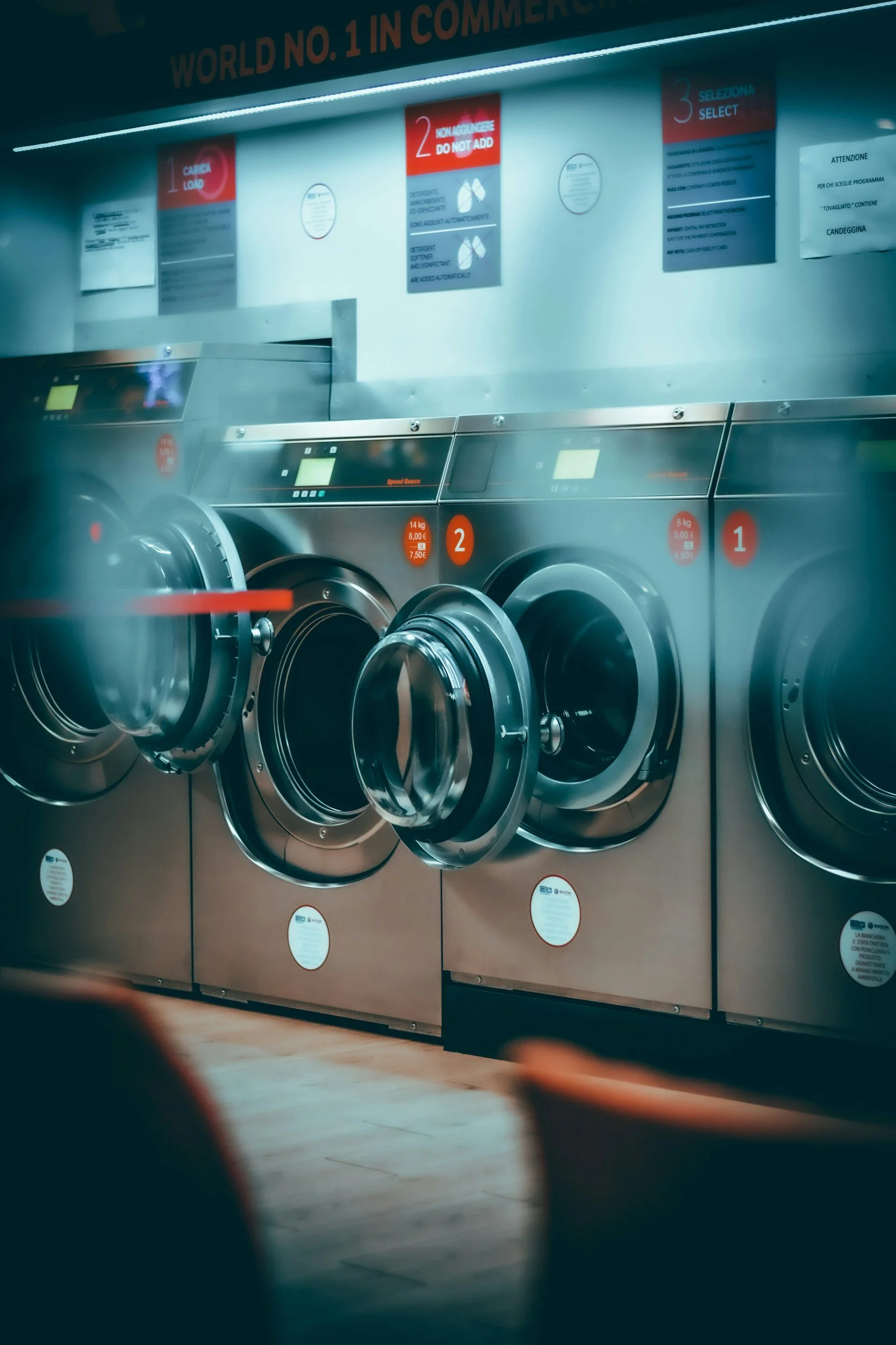 PesuPointin modernit pesukoneet itsepalvelupesulassa
