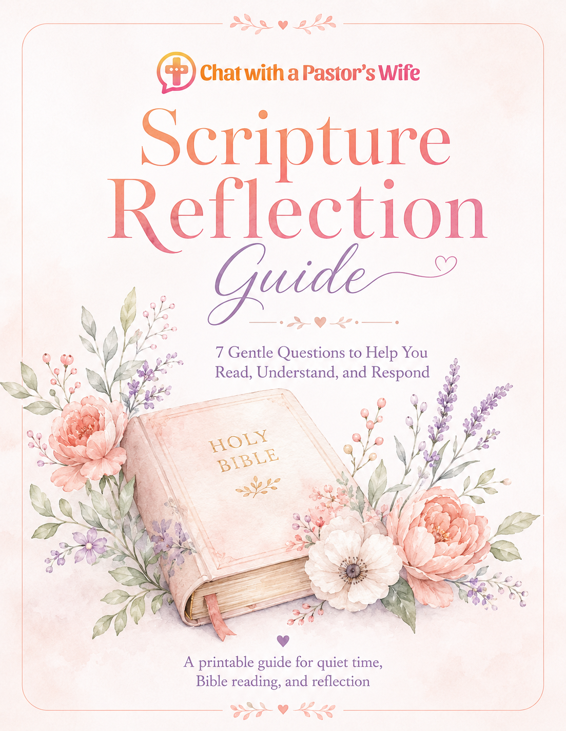 Cover image for Scripture Reflection Guide, a free Bible study resource for women to reflect on Scripture and grow in faith.