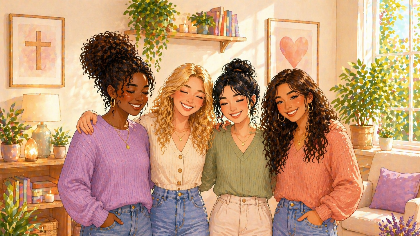 Four Christian life coaches representing faith-based support, encouragement, and guidance for women.