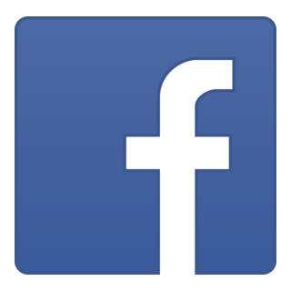 Facebook logo with white 'f' on blue background