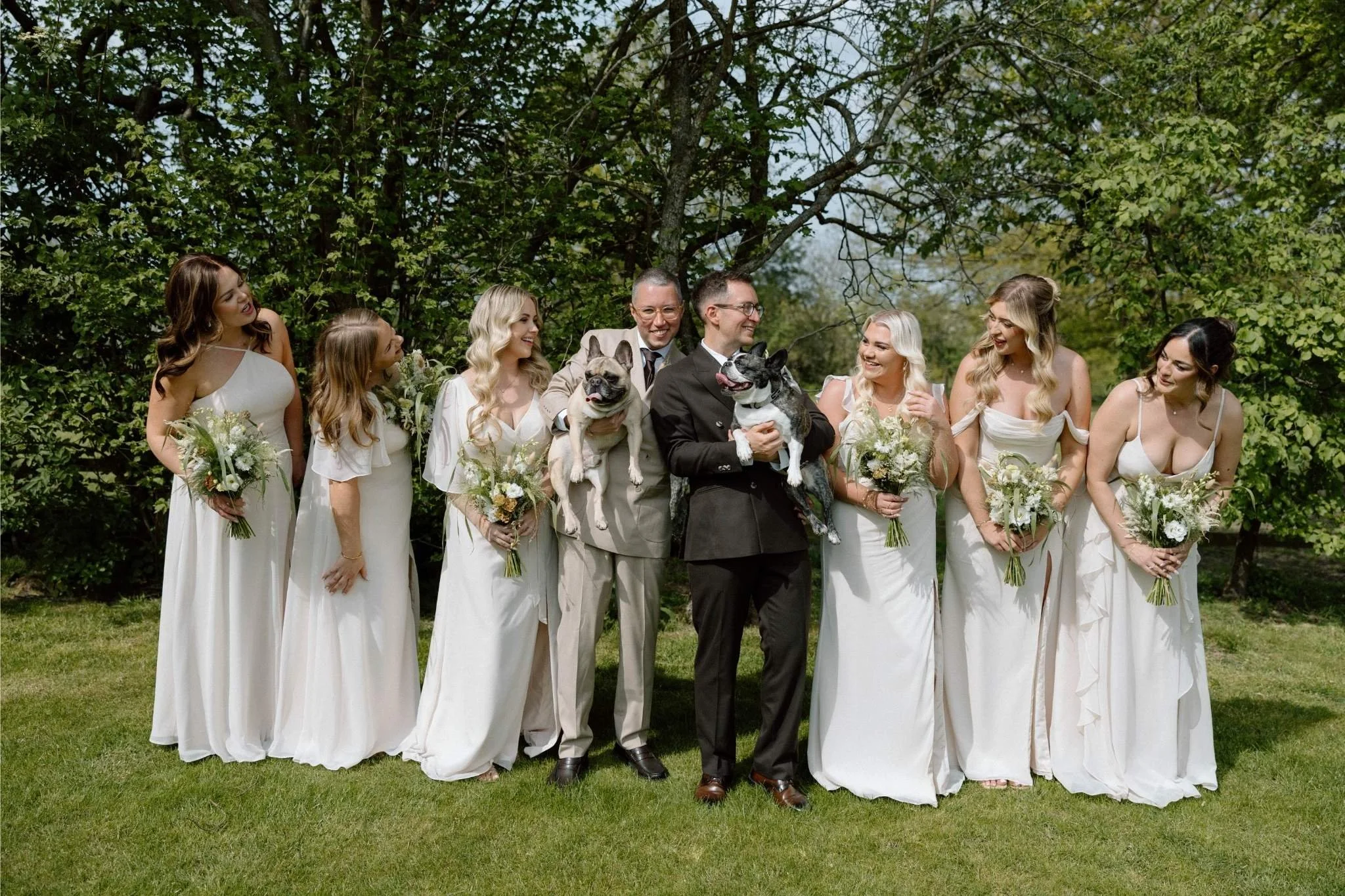 grooms party wedding natural grass bouquet ryland lodge wilmslow florist