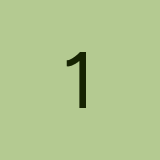 Number 1 in black on a light green background