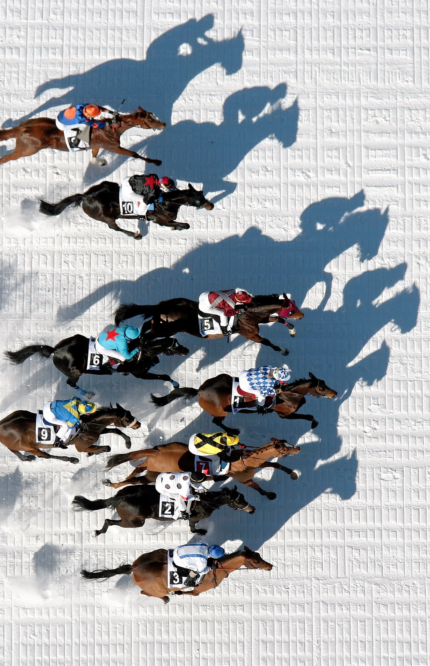 WT001 - White Turf St. Moritz 2008. Flugaufnahme